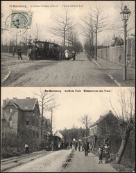 2 CP obl - Ste-Mariaburg - Avenue Prince Albert (vue du tram) et ...