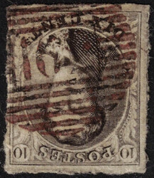 1851 6 margé obl rouge P 164 Thulin