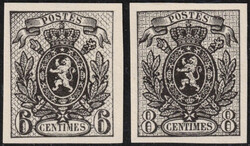 1866 Petits Lions - Réimpressions de la planche 1929, 5 valeurs en ...