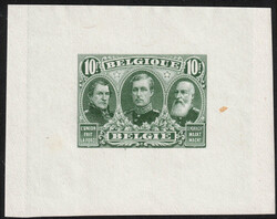 1915 Troisième état de gravure, 10F vert sur papier blanc, petit ...