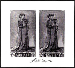 1949 COB 818 - 1,75+25c Philippe Le Bon - Epreuve photographique ...