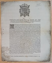 1655 Grand document illustré - Léopold Guillaume, Archiduc ...