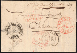 1835 LAC non affranchie datée de Louvain le 2/6/1835 vers Schiedam. ...