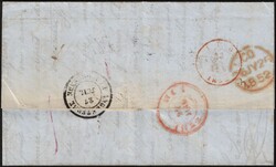 1852 LAC datée de New-York 13/7/1852 vers Huy. Acheminée par le ...