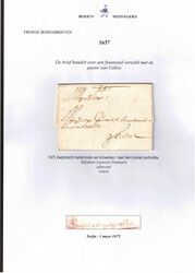 1637 LAC par un messager d''Anvers vers Gand sans notification de ...