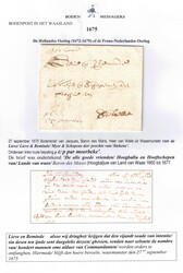 1675 La guerre franco-néerlandaise - LAC du 26/9/1675 par messager ...