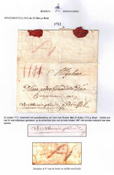 1712 LAC du 23/10/1712 par messager, lettre urgente (livraison ...