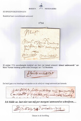 1714 LAC du 31/10/1714 de Gent vers Meulebeke avec réponse payée ...