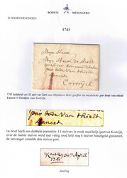 1741 LAC du 30/4/1741 de Gent vers Mr Bels, greffier tot Meulebeke, ...
