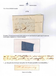 1779 LAC du 23/10/1779 par messager de Ath vers Bruxelles, port : ...