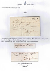 1823 LAC du 22/10/1823 par messager de Roulers vers l''auberge 'Den ...