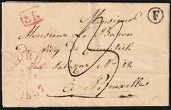 1837 LAC du 22/8/1837 obl Vilvorde 22/8, SR et boite F de Weerde, ...