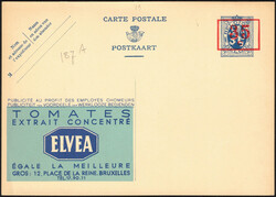 1934 Publibel n° 187A neuf, surcharge à la pédale. Tomates Elvea