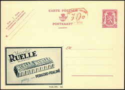 1938 Publibel n° 356 + P 010, jeu complet, 6 teintes différentes. ...