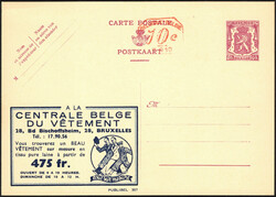 1938 Publibel n° 357 + P 010, jeu complet, 6 teintes différentes. ...
