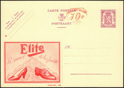 1938 Publibel n° 358 + P 010, jeu complet, 6 teintes différentes. ...