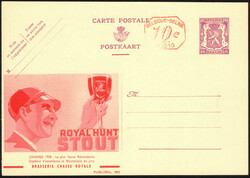 1938 Publibel n° 360 + P 010, jeu complet, 6 teintes différentes. ...