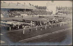 1920 J.O. Anvers 1920 - Carte photo - Cérémonie d''ouverture, vue ...