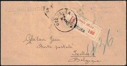1924 45 à 49 au verso d''un recommandé d''Usumbura 6/2/24 vers ...