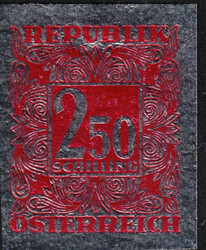 1949 Mi Taxe 255 Pu - 2,50 Shilling ND - Essai non gommé, très rare ...