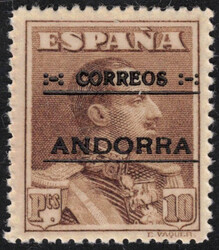 1928 Andorre espagnol - Mi 12c XX - dentelé 14 - très bon centrage. ...