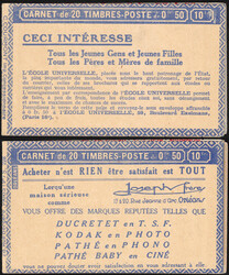 1931 Carnet 272 C11 XX - Série 228 - Type Fachi 50c rouge - Prix ...