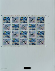 Ungeschnittener Bogen der 3. Ausgabe der Firmenmarken, Wertstufe 100 ...