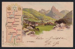Schweiz Lithographie Gruss aus GOLDAU Schweiz Lithographie Gruss aus ...