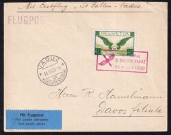Schweiz, Flugpost, Flugtag Vaduz, St.Gallen-Vaduz, SF 30.5aSchweiz, ...