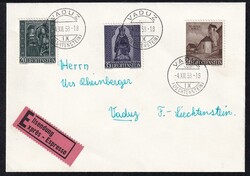 Liechtenstein, FDC, Freimarken, Nr.374-376, adressierter ...