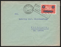 Schweiz, Flugpost, Sonderflüge, 1927 Brugg-Yverdon, SF 27.1Für ...