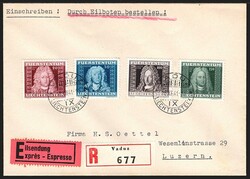 Liechtenstein, FDC, Freimarken, Fürsten, Nr.162-165, gestempelt ...