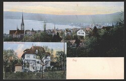 Lithokarten, Zug, 2 Bilder, um 1900 Für Details sehen Sie sich bitte ...
