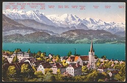 Ansichtskarten, Zug und die Berneralpen, um 1905 Für Details sehen ...