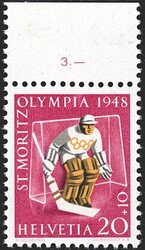 Schweiz, Abarten, Zuschlagsausgaben, Nr.27w.3.01, L von Olympia ...