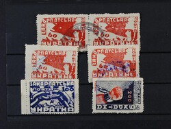 stamps cat. Majer nos. 1–3, stamp 1 in colour shades