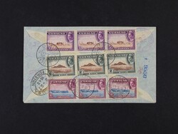Curacao - Letter to the USA franked with a varied multiple franking, ...
