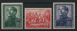 DDR, 1951, Mi.- Nrn.: 286- 88, "Der Chinesensatz", **, Kabinettsatz!