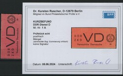 DDR, 1965, ZKD D, Mi.- Nr.: 1 A, **, aktueller K.- Befund Dr. Ruscher ...