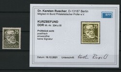 DDR, 1953, Mi.- Nr.: 334 z XI, **, K.- Befund Dr. Ruscher BPP: "echt ...