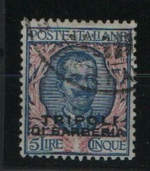 Italienisch- Tripolitanien, DI BARBERIA, Mi.- Nr.: 10, gestempelt, ...