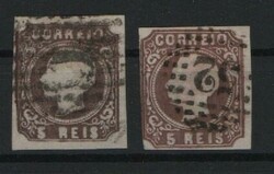 Portugal, 1862, Mi.- Nrn.: 12 I + 12 II, gestempelt, Prachterhaltung