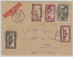 Maroco, 1937, nette MiF auf Auslands- Lupobrief nach Frankreich ...