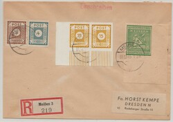 Meißen, 31.12.1945, Mi.- Nr.: 35 B, (ER, FDC!), u.a. SBZ, in MiF auf ...