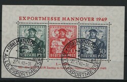 Bizone, 1949, Mi.- Nr.: Bl 1, gestempelt, mit Sonderstempel!, ...