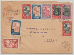 Frz. Sudan, 1938, 2,15 Fr. in MiF auf Auslands- Einschreiben von ...