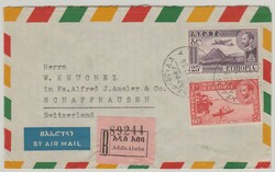Ethiopien, 1954, 85 c MiF auf Auslands- Einschreiben von Addis Abeba ...