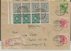 Berlin- Vorläufer, 1948, Kontrollrat- Mi.- Nr.: HBL 123 in MiF mit ...