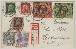 Bayern, 1911, interessante MiF (Bayern / A) auf Einschreiben- ...