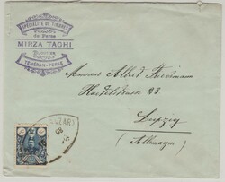 Persien / Iran, 1908, 13 Ch. EF auf Auslandsbrief von Teheran nach ...